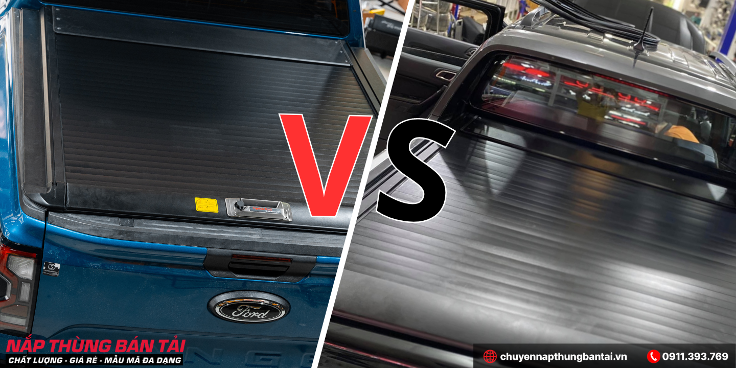 Nắp thùng cuộn cơ OPTION ROLL Ford Ranger XLT 2023 với Nắp thùng điện?