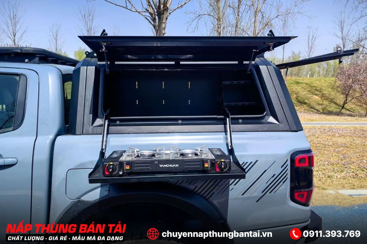 Nắp Thùng Cao Nhôm Ford Ranger Raptor 2023