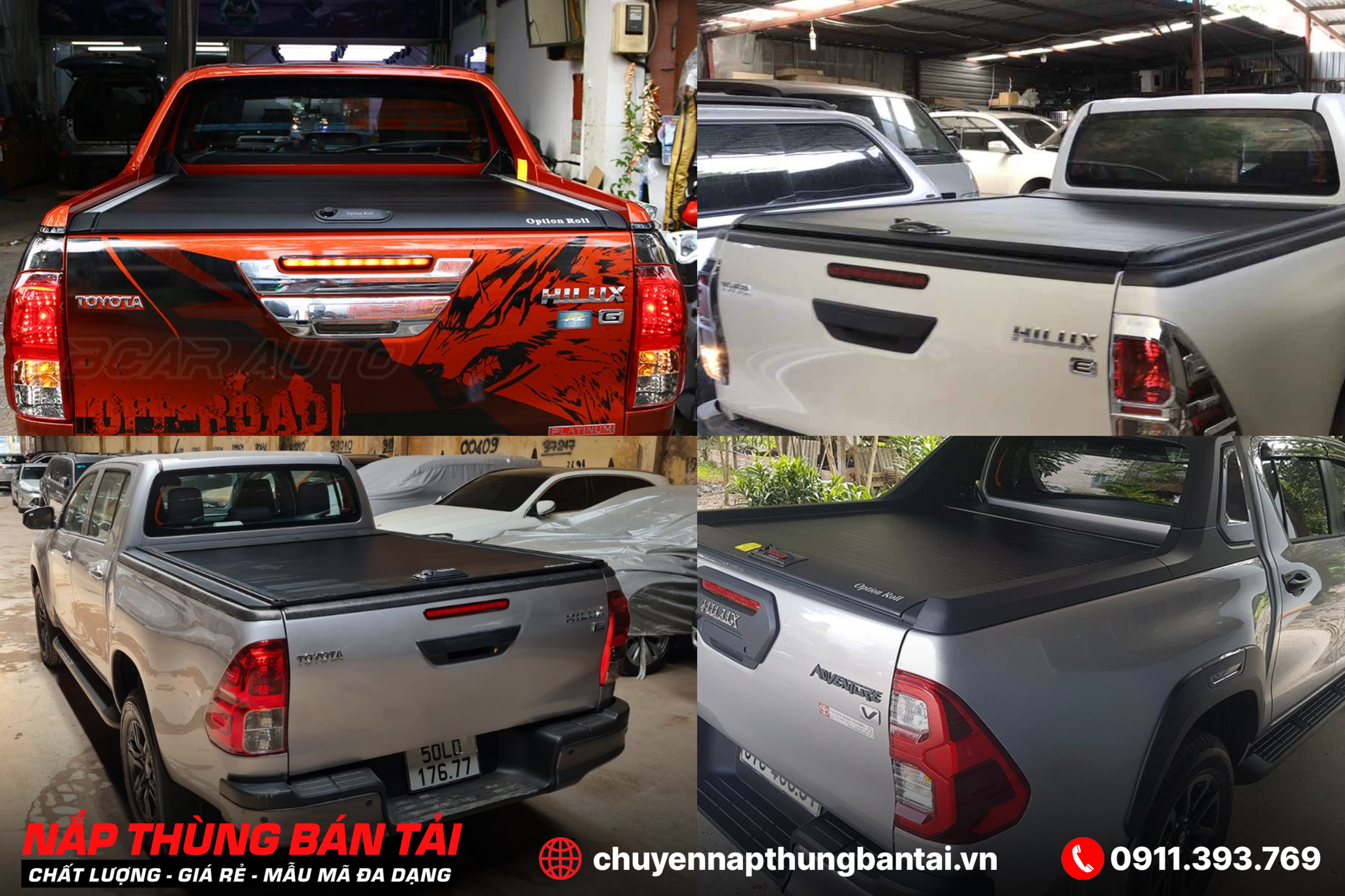 lắp đặt thực tế Nắp Thùng Cuộn Cơ Carryboy Ford Ranger Stormtrak