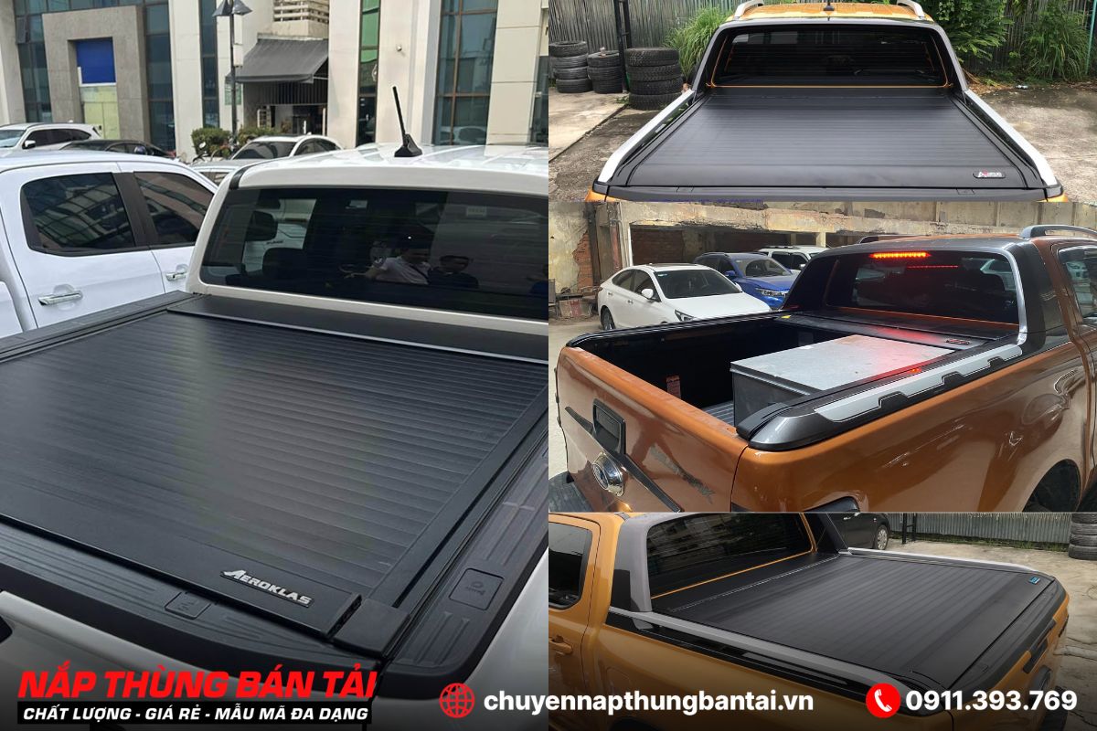 NẮP THÙNG CUỘN ĐIỆN AEROKLAS THÁI LAN FORD RANGER XLS (ĐỜI 2018 - 2022)
