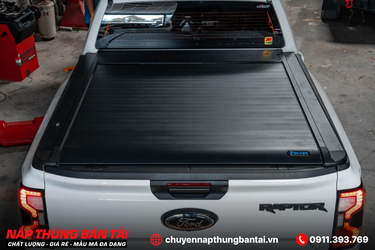 Nắp thùng cuộn điện Polini Ford Ranger Raptor (Đời 2018 - 2022)