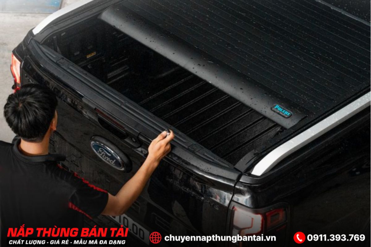 Nắp Thùng Cuộn Điện Polini Ford Ranger Wildtrak 2023