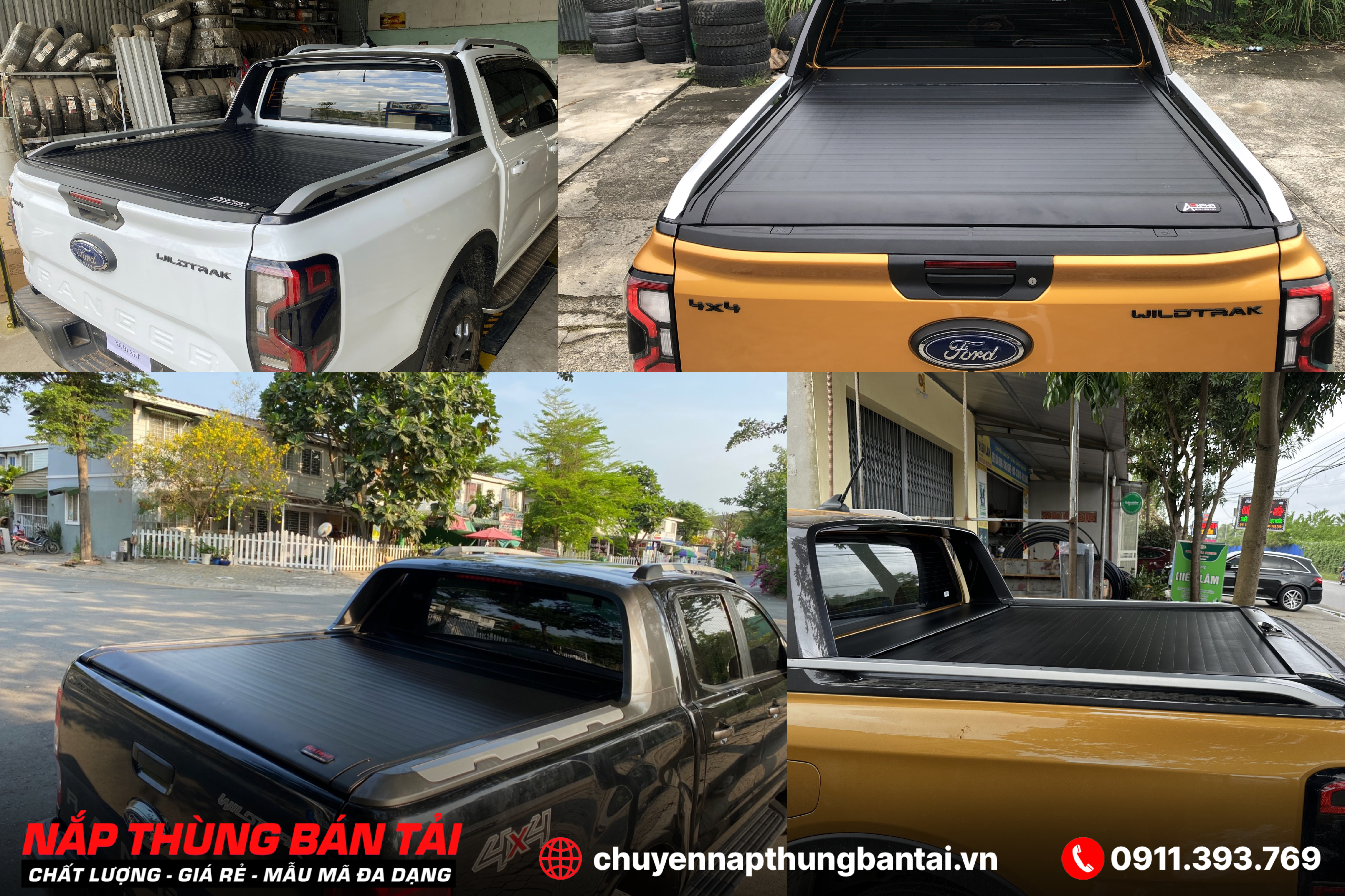 NẮP THÙNG CUỘN ĐIỆN ANPHA FORD RANGER WILDTRAK 2023