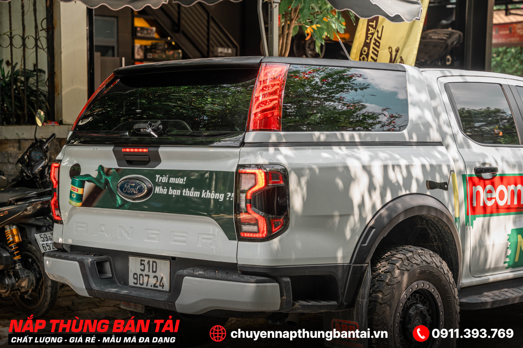 Nắp Thùng Cao Ford Ranger Raptor 2023 (Có Đèn)