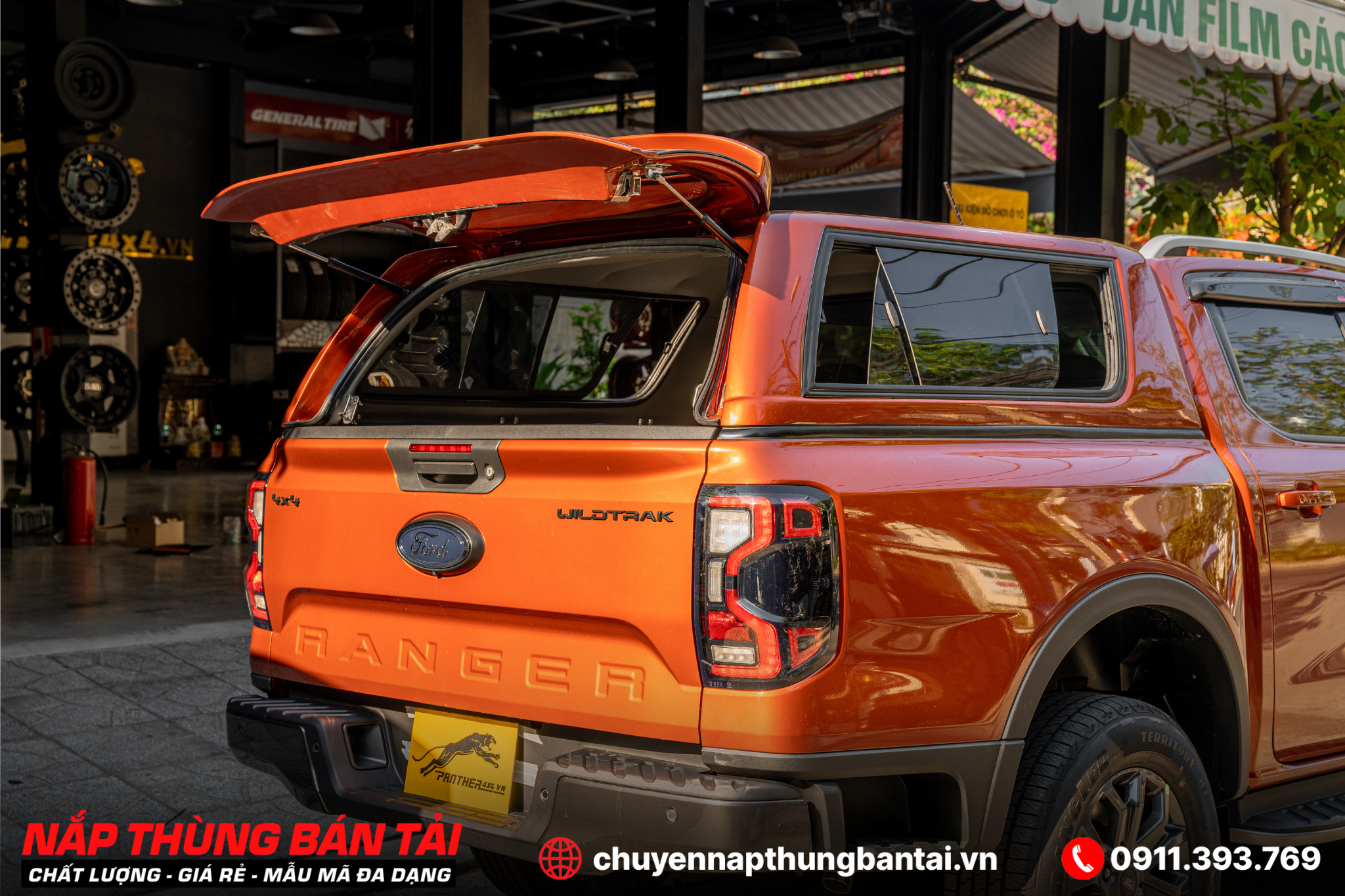 Nắp Thùng Cao Nhôm Ford Ranger Wildtrak 2023
