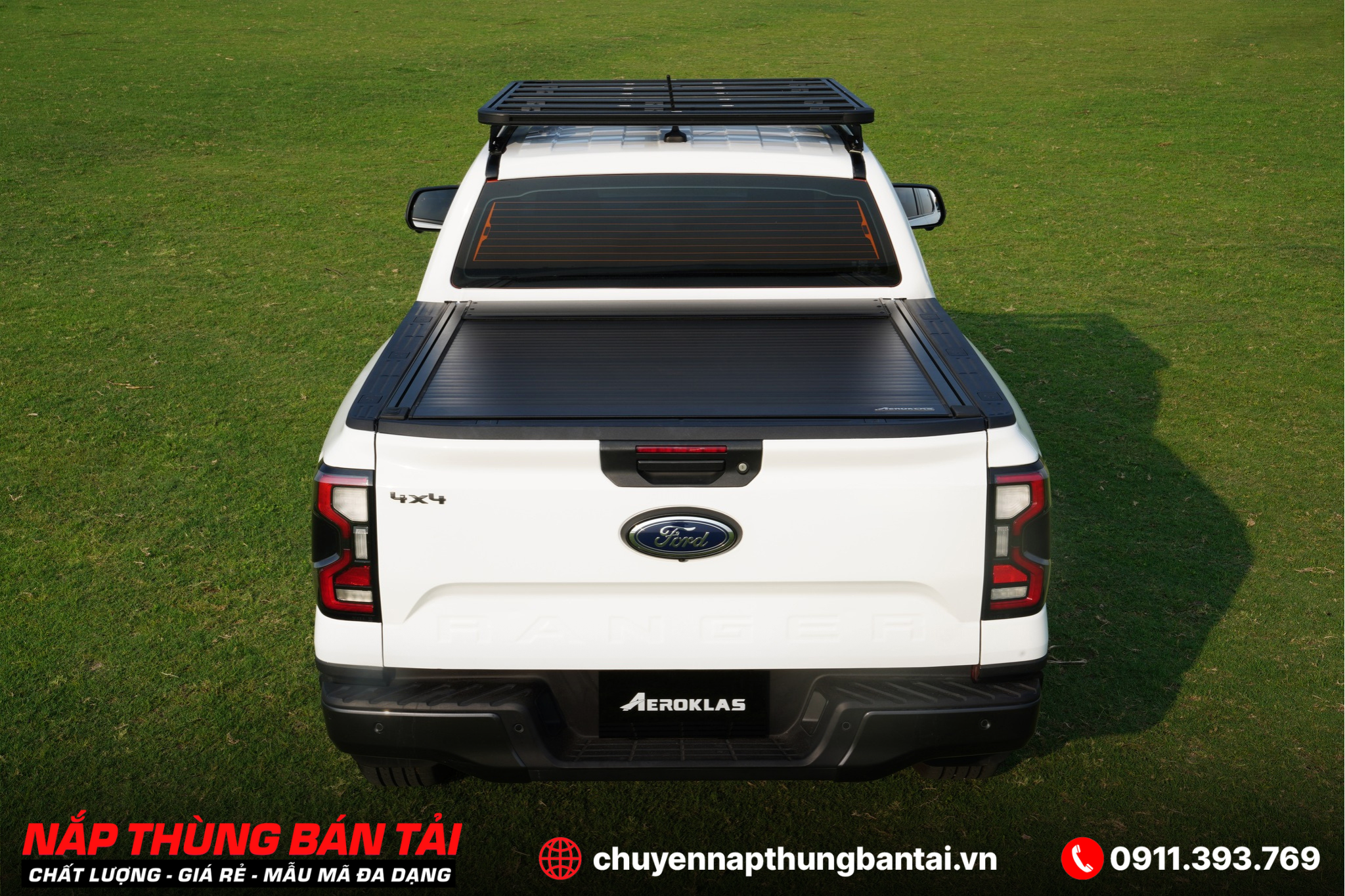 Nắp thùng cuộn điện Aeroklas Thái Lan Ford Ranger Xls 2023