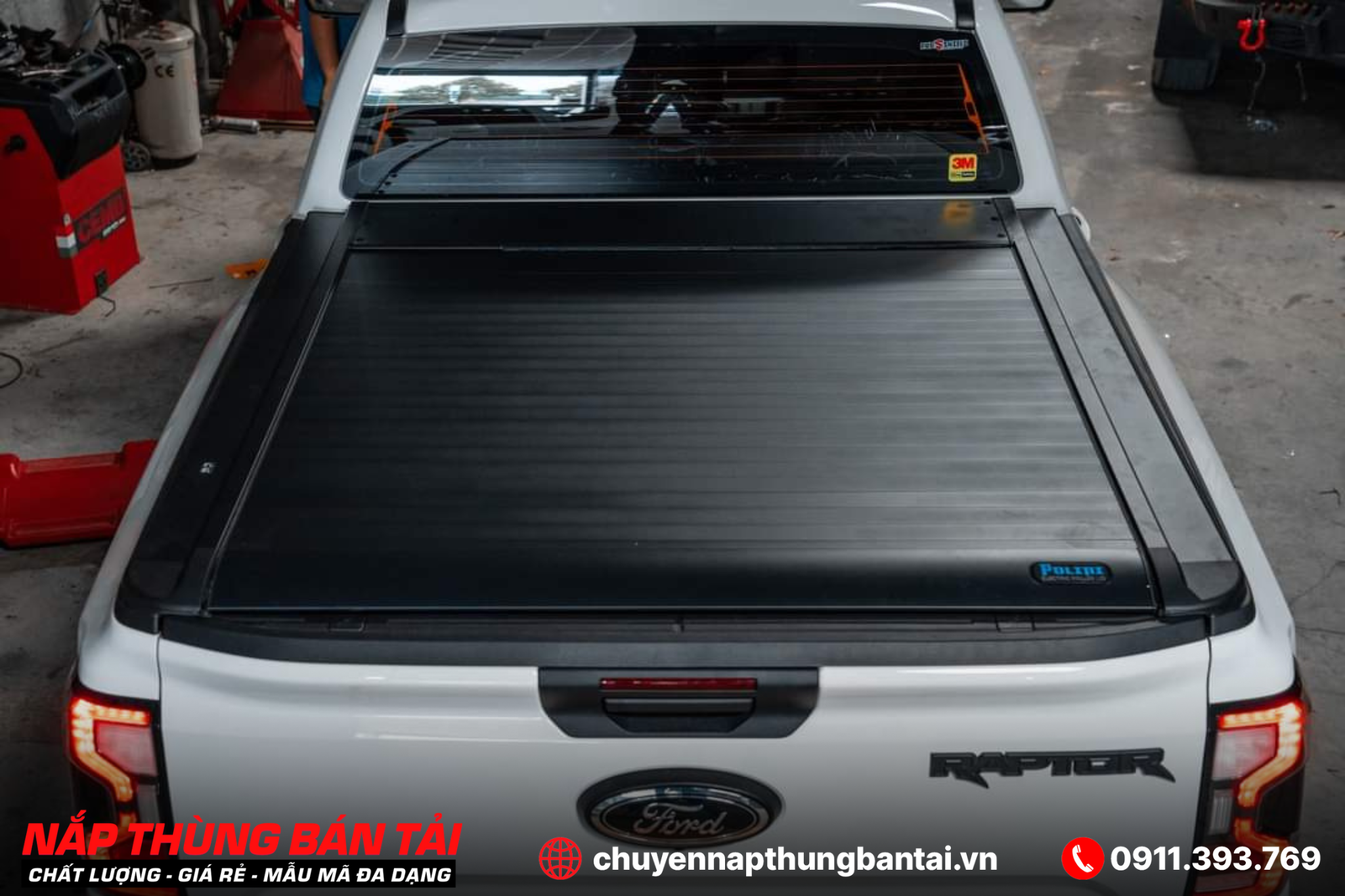 Nắp Thùng Cuộn Điện Polini Ford Ranger Raptor 2023