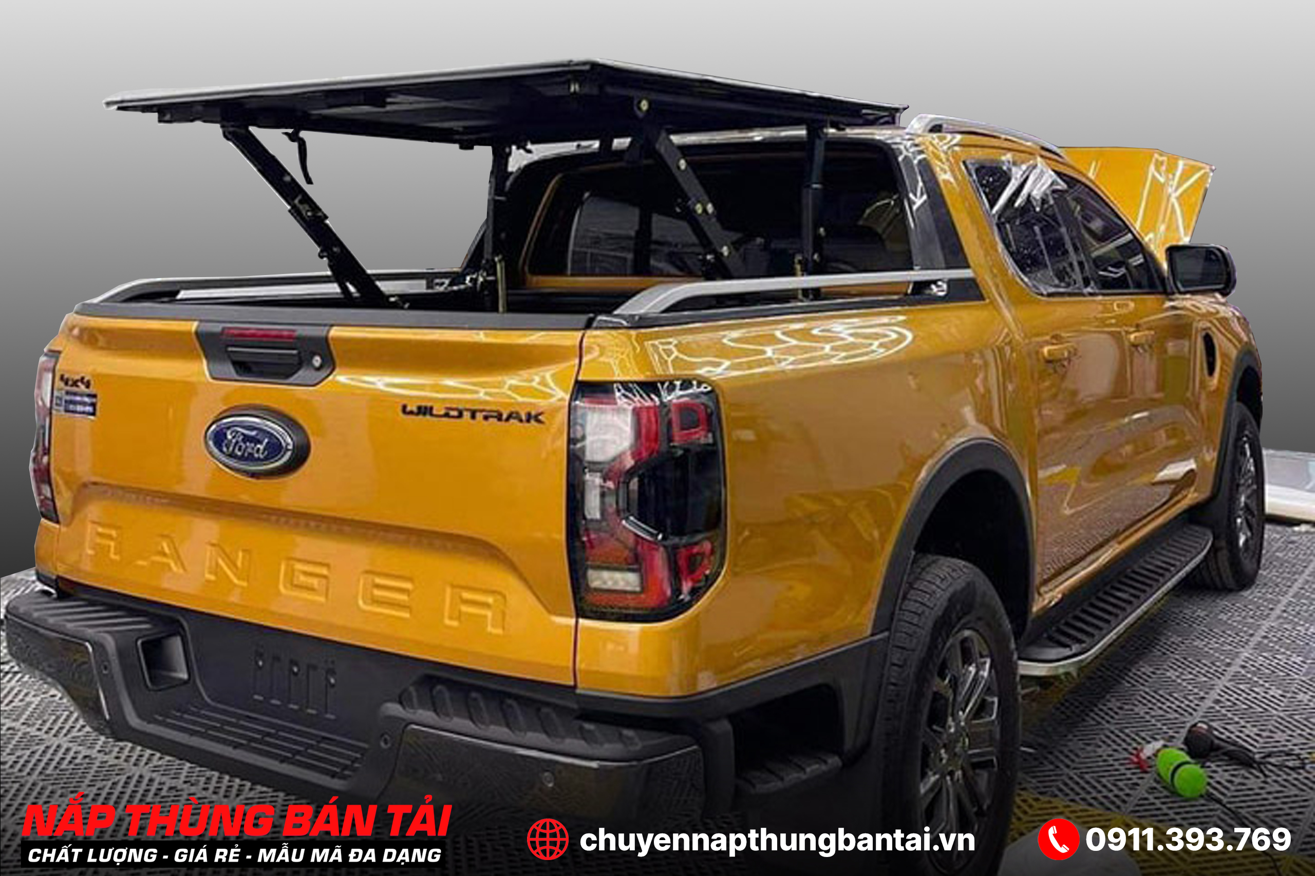 Nắp Thùng Topflip Ford Ranger Wildtrak 2023