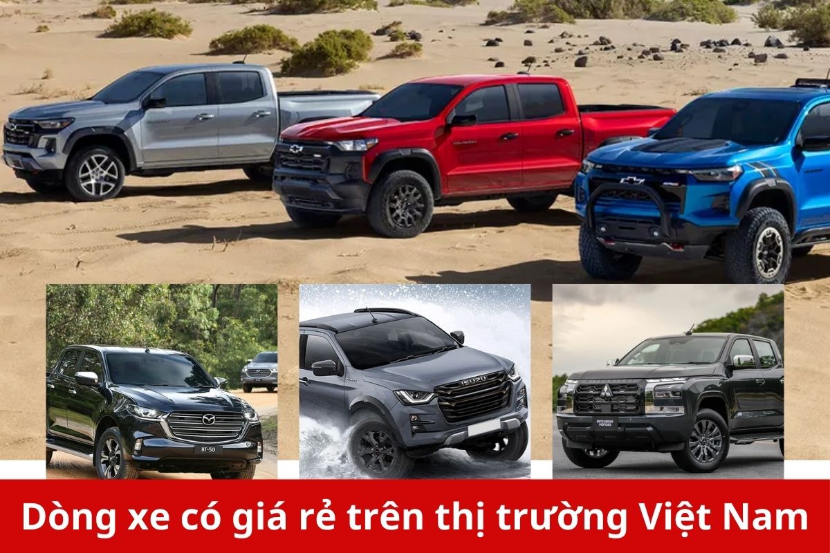 Dòng xe bán tải giá rẻ trên thị trường Việt Nam thuộc dòng Mitsubishi Triton, Mazda BT-50, Isuzu D-Max